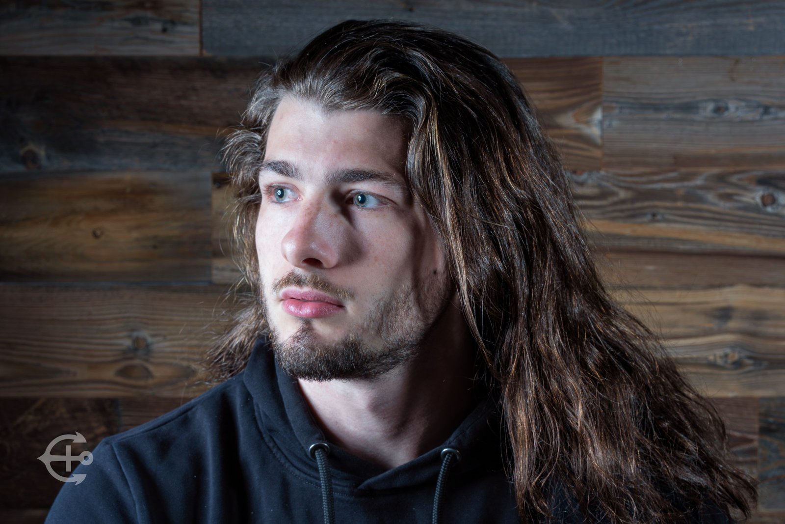 Young man photographed in soft directional light